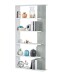 Anbauregal >ALIDA< Bücherregal, Zementgrau Dekor - 90x180x25 (BxHxT)
