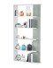 Anbauregal >ALIDA< Bücherregal, Zementgrau Dekor - 90x180x25 (BxHxT)