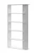 Anbauregal >ALIDA< Bücherregal, Zementgrau Dekor - 90x180x25 (BxHxT)