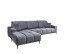 Wohnlandschaft >Lindesberg< Kopfteilverstellung, Federkern, Cord dunkelgrau - 286x107x195 (BxHxT)