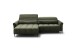 Wohnlandschaft >Wolve< Kopfteilverstellung, 2 Kissen, Cord grün - 277x108x179cm (BxHxT)