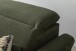 Wohnlandschaft >Wolve< Kopfteilverstellung, 2 Kissen, Cord grün - 277x108x179cm (BxHxT)