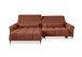 Wohnlandschaft >Wolve< Kopfteilverstellung, 2 Kissen, Cord rost - 277x108x179cm (BxHxT)