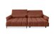 Wohnlandschaft >Wolve< elektr. Sitsverstellung, 2 Kissen, Cord rost - 277x108x179cm (BxHxT)