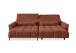 Wohnlandschaft >Wolve< elektr. Sitsverstellung, 2 Kissen, Cord rost - 277x108x179cm (BxHxT)