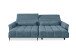 Wohnlandschaft >Wolve< elektr. Sitsverstellung, 2 Kissen, Cord blau - 277x108x179cm (BxHxT)