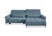 Wohnlandschaft >Wolve< elektr. Sitsverstellung, 2 Kissen, Cord blau - 277x108x179cm (BxHxT)