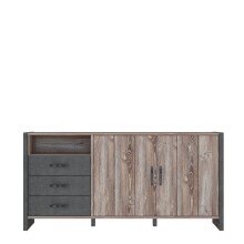 Sideboard >NOTE< 2 Türen, 3 Schübe, Beton...
