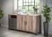 Sideboard >NOTE< 2 Türen, 3 Schübe, Beton / Kiefer Dekor - 189,6x93,4x43,1cm (B/H/T)