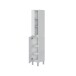 Hochschrank >DESTAL< 2 Türen, 5 Böden, in Weiß glänzend - 30x182x35 (BxHxT)