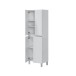 Hochschrank >DESTAL< 4 Türen, 4 Böden, in Weiß glänzend - 60x182x35 (BxHxT)