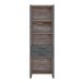Standregal >NOTE< 4 Fächer, 2 Schübe, Beton / Kiefer Dekor - 67,7x204,4x43,1cm (B/H/T)
