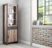 Stauraumvitrine >NOTE< 2 Türen, 1 Schublade, Beton / Kiefer Dekor - 67,7x205,4x43,1cm (B/H/T)