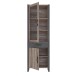 Stauraumvitrine >NOTE< 2 Türen, 1 Schublade, Beton / Kiefer Dekor - 67,7x205,4x43,1cm (B/H/T)
