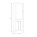 Stauraumvitrine >NOTE< 2 Türen, 1 Schublade, Beton / Kiefer Dekor - 67,7x205,4x43,1cm (B/H/T)