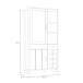 Highboard >NOTE< 2 Türen, 1 Schub, Beton / Kiefer Dekor - 104,9x205,4x43,1cm (B/H/T)