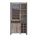 Highboard >NOTE< 2 Türen, 1 Schub, Beton / Kiefer Dekor - 104,9x205,4x43,1cm (B/H/T)