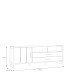 Lowboard >NOTE< 1 Tür, 2 Schubladen, Beton / Kiefer Dekor - 189,6x67,8x43,1cm (B/H/T)