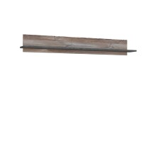 Wandboard >NOTE< Beton Dekor / Kiefer Dekor - 189,4x25,6x21,9cm (B/H/T)