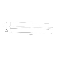 Wandboard >NOTE< Beton Dekor / Kiefer Dekor - 189,4x25,6x21,9cm (B/H/T)