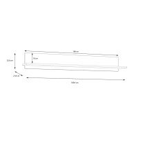 Wandboard >NOTE< Beton Dekor / Kiefer Dekor - 189,4x25,6x21,9cm (B/H/T)