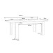 Kulissen-Esstisch >NOTE< ausziehbar bis 206cm,  Kiefer Dekor - 160/206x75x90cm (B/H/T)