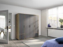 Drehtürenschrank >Voyager< 4 Schübe, 5...