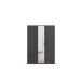 Drehtürenschrank >Voyager< 2 Schübe, 3 Böden, grau metallic / Spiegel - 140x194x53cm (B/H/T)