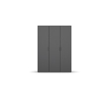 Drehtürenschrank >Voyager< 4 Einlegeböden, 1 Kleiderstange, grau metallic - 140x194x53 (BxHxT)