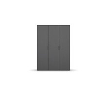 Drehtürenschrank >Voyager< 4 Einlegeböden, 1 Kleiderstange, grau metallic - 140x194x53 (BxHxT)