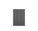 Drehtürenschrank >Voyager< 4 Einlegeböden, 1 Kleiderstange, grau metallic - 140x194x53 (BxHxT)