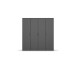Drehtürenschrank >Voyager< 7 Einlegeböden, 1 Kleiderstange, grau metallic - 187x194x53 (BxHxT)