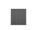 Drehtürenschrank >Voyager< 7 Einlegeböden, 1 Kleiderstange, grau metallic - 187x194x53 (BxHxT)