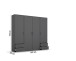 Drehtürenschrank >Voyager< 4 Schübe, 5 Böden, 1 Stange, grau metallic - 187x194x53 (BxHxT)