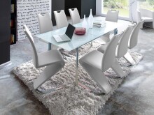 Esszimmerstuhl >Pupik I< (2er Set) in  aus Metall - 45x102x62cm (BxHxT)