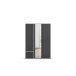 Drehtürenschrank >Voyager< 2 Schübe, 3 Böden, 1 Stange, grau/ Spiegel / Weiß - 140x194x53cm B/H/T