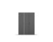 Drehtürenschrank >Voyager< 4 Böden, 1 Stange, grau metallic / weiß - 140x194x53 (BxHxT)
