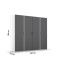 Drehtürenschrank >Voyager< 7 Böden, 1 Stange, grau metallic / weiß - 187x194x53 (BxHxT)