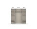 Drehtürenschrank >Voyager< 7 Böden, 1 Stange, grau metallic / weiß - 187x194x53 (BxHxT)