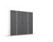 Drehtürenschrank >Voyager< 7 Böden, 1 Stange, grau metallic / weiß - 187x194x53 (BxHxT)
