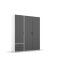 Drehtürenschrank >Voyager< 2 Schübe, 3 Böden, 1 Stange, grau metallic / weiß - 140x194x53 (BxHxT)
