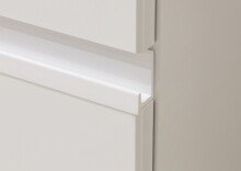 Drehtürenschrank >Joel< 2 Schübe, 2 Böden, 2 Stangen, weiß / Spiegel - 181x197x54 (BxHxT)