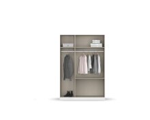 Drehtürenschrank >Joel< 2 Schübe, 2 Böden, 2 Stangen, alpinweiß - 136x197x54cm (BxHxT)