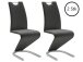 Esszimmerstuhl >Pupik I< (2er Set) in Schwarz aus Metall - 45x102x62cm (BxHxT)