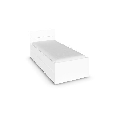 Bett >Joel<  2 Bettkästen, Liegefläche 90x200cm, alpinweiß - 95x90x209cm (BxHxT)