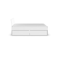 Bett >Joel<  2 Bettkästen, Liegefläche 90x200cm, alpinweiß - 95x90x209cm (BxHxT)