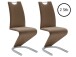 Esszimmerstuhl >Pupik I< (2er Set) in Braun aus Metall - 45x102x62cm (BxHxT)