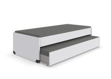 Schublade >NORDERNEY< Ausziehliege auf Rollen, in WEISS - 199x27x93cm (BxHxT)