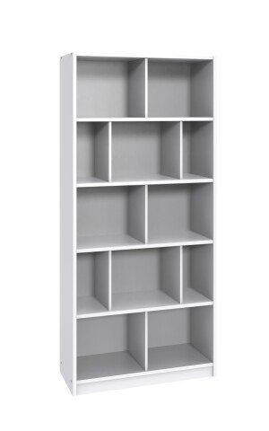Regal >NORDERNEY< 12 Fächer, in WEISS - 90x197x38cm (BxHxT)