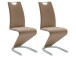 Esszimmerstuhl >Pupik I< (2er Set) in Cappuccino aus Metall - 45x102x62 (BxHxT)